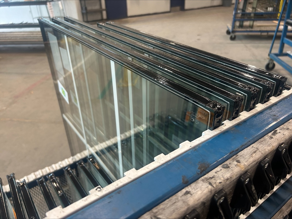 rack of insulated glass units